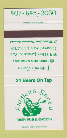 Matchbook Cover - Fiddler's Green Irish Pub Winter Park FL 30 Strike