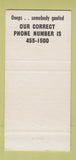 Matchbook Cover - Royal Coachman Restaurant Franklin Park IL WEAR 30 Strike