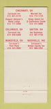 Matchbook Cover - Carrousel Inn Columbus OH Dayton Mansfield 30 Strike
