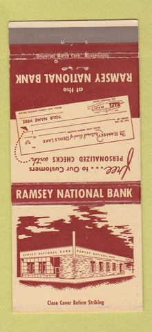 Matchbook Cover - Ramsey National Bank Devils Lake ND 30 Strike