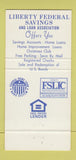 Matchbook Cover - Liberty Federal Savings and Loan Chicago IL 30 Strike