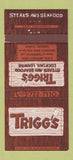 Matchbook Cover - Trigg's Steaks Seafood Tamarac FL 30 Strike
