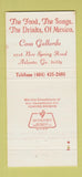 Matchbook Cover - Casa Gallarda Mexican Food Atlanta GA 30 Strike
