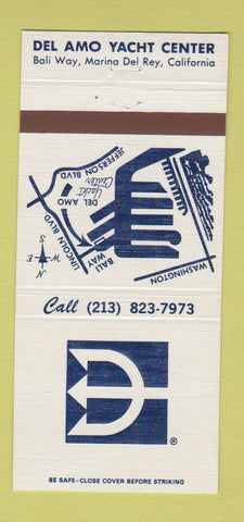 Matchbook Cover - Del Amo Yacht Center Marina Del Rey CA 30 Strike