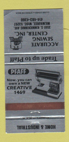 Matchbook Cover - Accurate Sewing Center Milwaukee WI 30 Strike