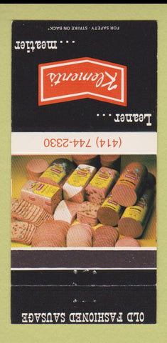 Matchbook Cover - Klement's Meats Sausage Milwaukee WI 30 Strike