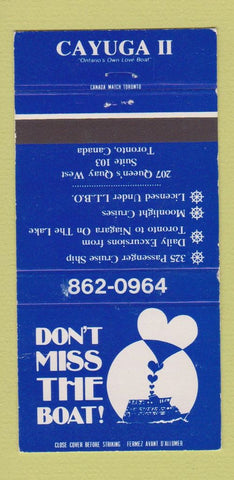 Matchbook Cover - Cayuga II Toronto ON Cruise Ship WEAR 30 Strike