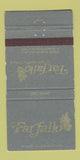 Matchbook Cover - Farfallo Restaurant Dallas TX WEAR 30 Strike