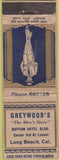 Matchbook Cover - Greywood's Men's Clothes Long Beach CA wear