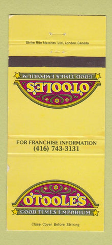 Matchbook Cover - O'Toole's Good Times Emporium  30 Strike