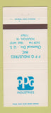 Matchbook Cover - PPG Industries Chemical Houston TX 30 Strike