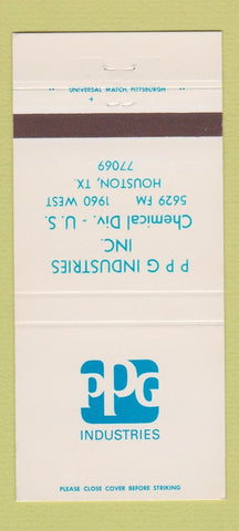 Matchbook Cover - PPG Industries Chemical Houston TX 30 Strike