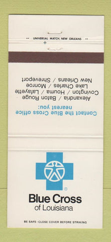Matchbook Cover - Blue Cross Baton Rouge Houma Lafayette Monroe LA 30 Strike