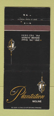 Matchbook Cover - Plantation Moline IL restaurant 30 Strike