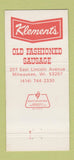Matchbook Cover - Klement's Meats Sausage Milwaukee WI 30 Strike