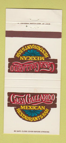Matchbook Cover - Casa Gallardo Mexican Food 30 Strike