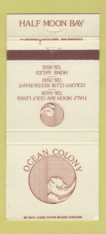 Matchbook Cover - Ocean Colony Half Moon Bay CA 30 Strike