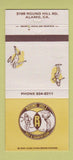Matchbook Cover - Round Hill Golf Country Club Alamo CA 30 Strike