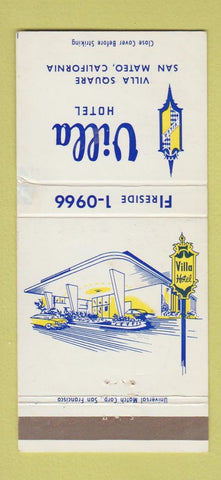Matchbook Cover - Villa Hotel San Mateo CA WEAR 30 Strike