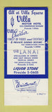 Matchbook Cover - Villa Hotel San Mateo CA WEAR 30 Strike