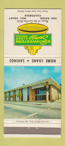 Matchbook Cover - Northwestern Savings Loan San Rafael Mill Valley CA 30 Strike