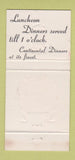 Matchbook Cover - Cez Antonio Restaurant Cherry Hill NJ 30 Strike