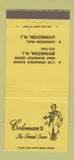 Matchbook Cover - Coleman's Formal Clothes Livingston Irvington NJ 30 Strike