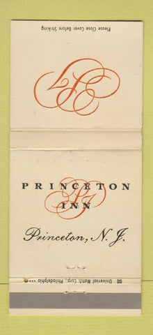 Matchbook Cover - Princeton Inn NJ WEAR 30 Strike