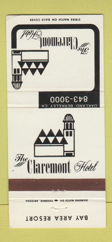 Matchbook Cover - The Claremont Hotel Oakland Berkeley CA 30 Strike