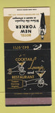 Matchbook Cover - Hotel New Yorker Kansas City MO  30 Strike