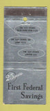 Matchbook Cover - First Federal Savings Kansas City MO WEAR 30 Strike