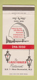 Matchbook Cover - The Greenbrier Restaurant New Brunswick NJ 30 Strike