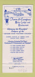 Matchbook Cover - Town and Campus Motor Lodge Restaurant Union NJ 30 Strike