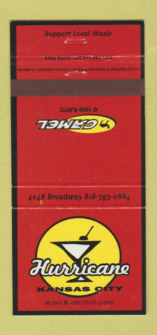 Matchbook Cover - Hurricane Kansas City MO Camel Cigarettes 30 Strike