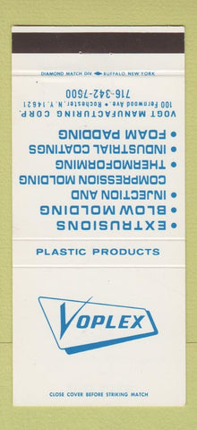 Matchbook Cover - Voplex Plastic Products Rochester NY 30 Strike