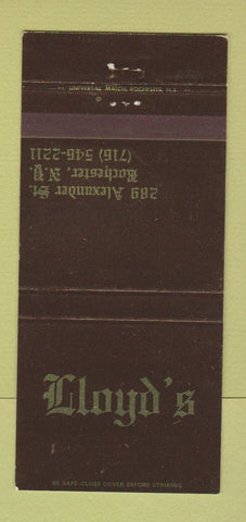 Matchbook Cover - Lloyd's Restaurant Rochester NY 30 Strike