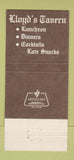 Matchbook Cover - Lloyd's Restaurant Rochester NY 30 Strike