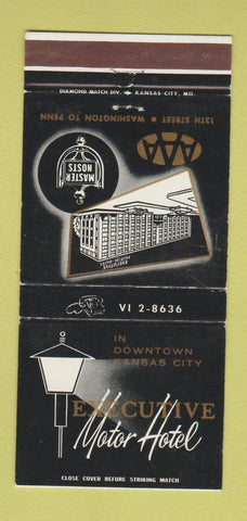 Matchbook Cover - Executive Motor Hotel Kansas City MO 30 Strike
