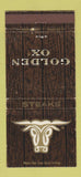 Matchbook Cover - Golden Ox Steaks Kansas City Denver Colfax NAShville 30 Strike