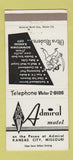 Matchbook Cover - Admiral Motel Kansas City MO 30 Strike