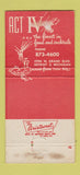 Matchbook Cover - Act IV Detroit MI WEAR 30 Strike