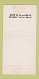 Matchbook Cover - The Clam Shop Restaurant Detroit MI 30 Strike