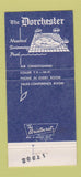 Matchbook Cover - Dorchester Motel Detroit MI 30 Strike