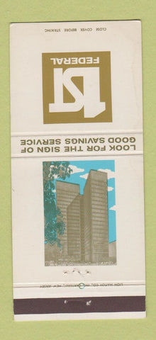 Matchbook Cover - 1st Federal Savings Detroit MI 30 Strike