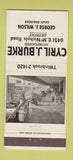 Matchbook Cover - Cyril Burke Inc Detroit MI contractor supply 30 Strike