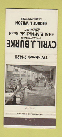Matchbook Cover - Cyril Burke Inc Detroit MI contractor supply 30 Strike