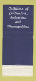 Matchbook Cover - Cyril Burke Inc Detroit MI contractor supply 30 Strike