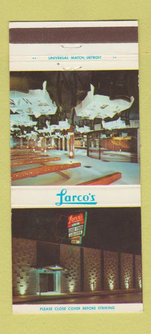 Matchbook Cover - Larco's Restaurant Detroit MI 30 Strike
