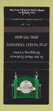Matchbook Cover - The Pasta House Ristorante Kansas City MO 30 Strike
