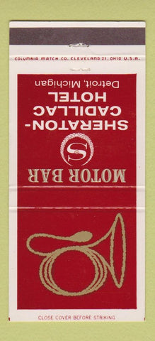 Matchbook Cover - Sheraton Cadillac Hotel Detroit MI 30 Strike